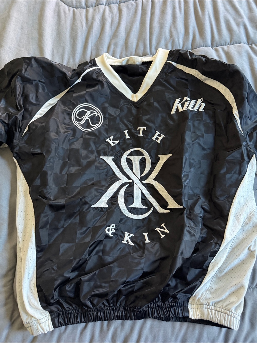 Kith Black and White Logo Jersey Pullover